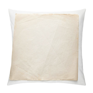 Personality  Top View Of Empty Vintage Paper On White Background Pillow Covers