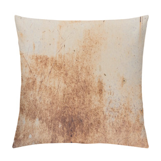 Personality  Old Grey Scratched Background With Rust Pillow Covers