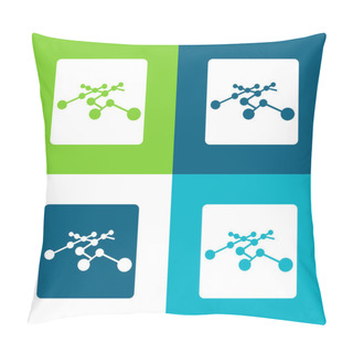 Personality  Bettercodes Logo Flat Four Color Minimal Icon Set Pillow Covers