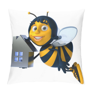 Personality  Fun Bee With House Model Pillow Covers