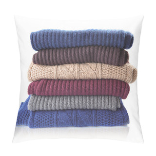 Personality  Pile Of Knitted Winter Clothes Pillow Covers