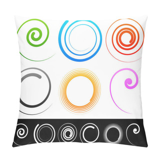 Personality  Colorful Spirals, Shapes Set. Pillow Covers