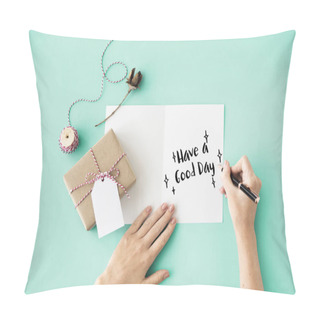 Personality  Person Writing On Greeting Card Pillow Covers