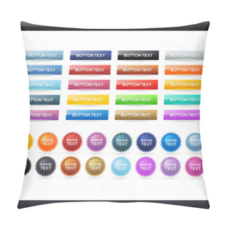 Personality  Vector Set Of Buttons. Pillow Covers