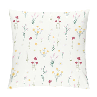 Personality  Wild Flower Seamless Pattern Vector Pillow Covers