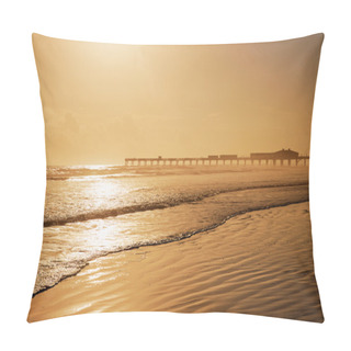 Personality  Daytona Beach In Florida With Pier USA Pillow Covers