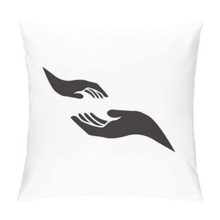 Personality  Care Hand Graphic Design Template Vector Isolated Pillow Covers