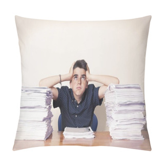 Personality  Child Student At The Desk, School Pillow Covers