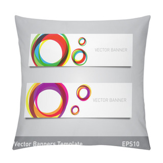 Personality  Flyers Template With Colorful Circular Shapes Background Pillow Covers