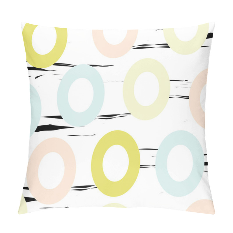 Personality  Pattern With Bright Ovals. Festive Background Pillow Covers