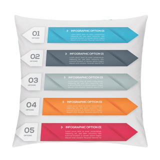 Personality  Vector Banners With Numbers. Pillow Covers