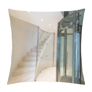 Personality  Elevator In A Modern Building Pillow Covers