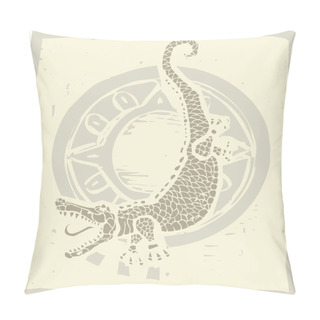 Personality  Alligator Circle Pillow Covers