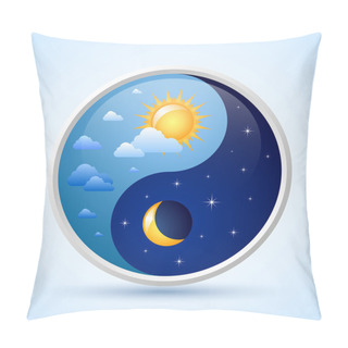 Personality  Day And Night Symbol Pillow Covers