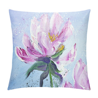 Personality  Hand Painted Modern Style Pink Peonies Flowers. Pillow Covers