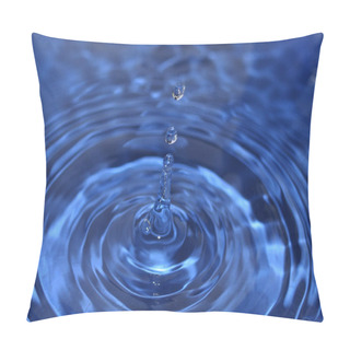 Personality  Water Drop On Blue Background Pillow Covers