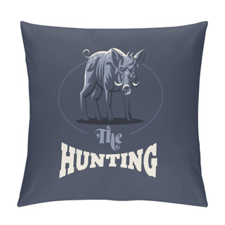 Personality  Wild Boar With Tusks.  Pillow Covers