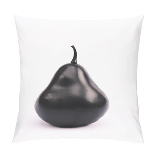 Personality  Black And Nutritious Pear On White With Copy Space  Pillow Covers