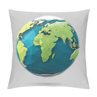 Personality  Low Poly Earth Illustration. Pillow Covers