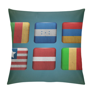 Personality  Vector Flags Set Vector Illustration   Pillow Covers