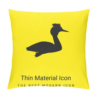 Personality  Bird Grebe Shape Minimal Bright Yellow Material Icon Pillow Covers