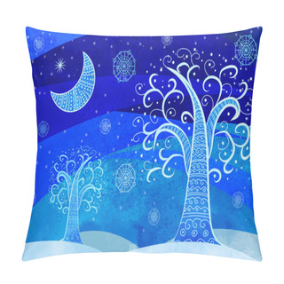 Personality  Winter Landscape In The Ethnic Style Pillow Covers