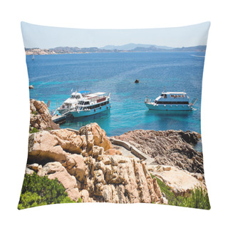 Personality  Boat Swim In The Sea In Sardinia Pillow Covers