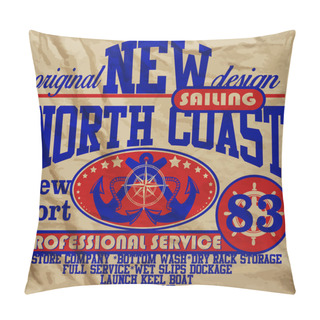Personality  Sail Yacht Club Man T Shirt Graphic Vector Design Pillow Covers