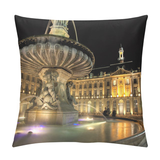 Personality  Square Of The Bourse, Bordeaux, Aquitaine, France Pillow Covers