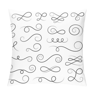 Personality  Flourishes, Swirls, Decorative Elements Vector Collection. Pillow Covers