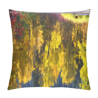 Personality  Fall Colors Wenatchee River Relections Forest Stevens Pass Leave Pillow Covers