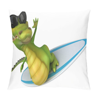 Personality  Crocodile Surfing Pillow Covers