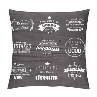 Personality  Inspirational And Encouraging Quote Vector Design Pillow Covers
