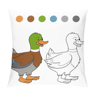 Personality  Coloring Book (duck) Pillow Covers