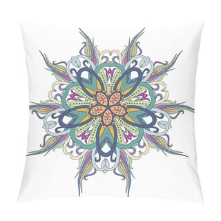 Personality  Mandala, Floral , Flower , Oriental Mandala, Coloring And Ethnic . Oriental Pattern, Vector Illustration. Islam, Arabic, Indian, Turkish, Pakistan, Chinese, Ottoman Motifs, Moroccan. Stylized Doodle Pillow Covers