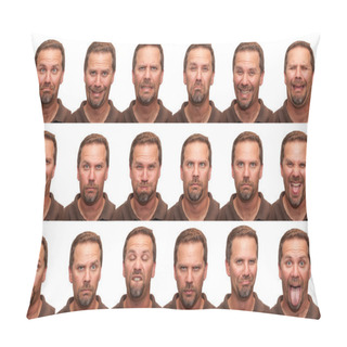 Personality  Expressions - Middle Aged Man Pillow Covers