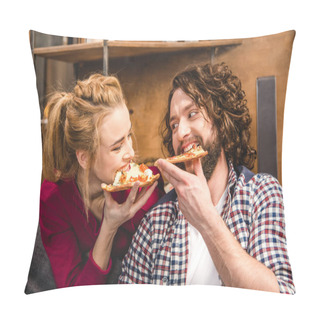 Personality  Couple Eating Pizza  Pillow Covers