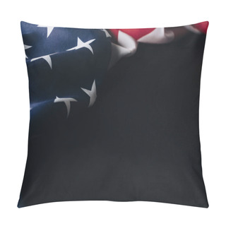 Personality  National Flag Of United States Of America Isolated On Black, Memorial Day Concept Pillow Covers