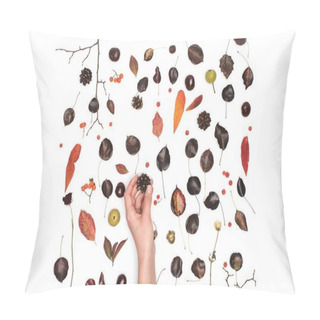 Personality  Hand Holding Pine Cone Pillow Covers