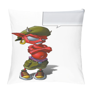 Personality  Little Devil (Clipping Path) Pillow Covers