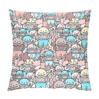 Personality  Abstract Cat Pattern. Doodle Cat Pattern Pillow Covers