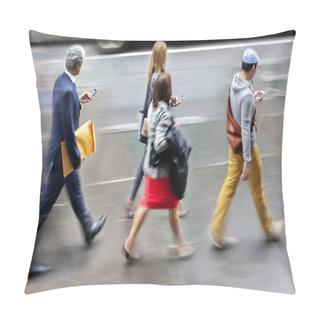 Personality  Group Of Business People In The Street Pillow Covers