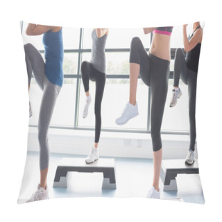 Personality  Women Raising Their Legs While Doing Aerobics Pillow Covers