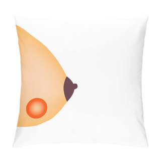 Personality  Abscess In The Mammary Gland. World Breast Cancer Day. Vector Illustration On Isolated Background Pillow Covers