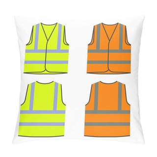 Personality  Reflective Safety Vest Yellow Orange Pillow Covers