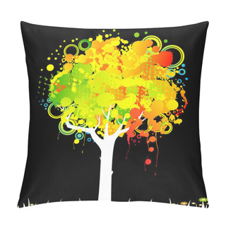 Personality  Abstract Colorful Tree. Nature Decoration. Pillow Covers
