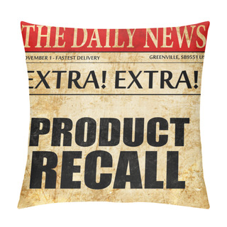 Personality  Product Recall, Newspaper Article Text Pillow Covers