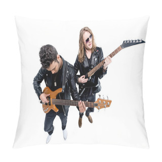 Personality  Musicians With Electric Guitars Pillow Covers