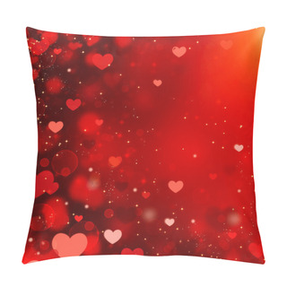 Personality  Valentine Hearts Abstract Red Background. St.Valentine's Day Pillow Covers