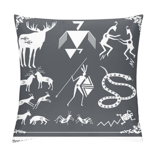 Personality  American Indians Silhouettes Pillow Covers